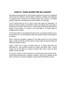 ENSAYO “QUIEN QUIERE SER MILLONARIO”