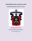 Ensayo: Administrando mi tiempo