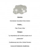 La importancia del nombre propio en el preescolar