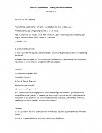 Inicio de Diplomado de Coaching Educativo Santillana.. Página 1