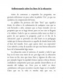 Reflexionando sobre los fines de la educación