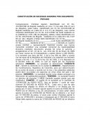CONSTITUCIÓN DE SOCIEDAD ANONIMA POR DOCUMENTO