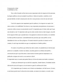 Comunicacion virtual Credibilidad on-line. Página 1