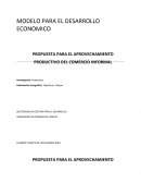 Propuesta para el aprovechamiento productivo del comercio informal