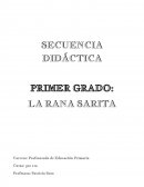 SECUENCIA DIDÁCTICA – 1er GRADO “LA RANA SARITA”