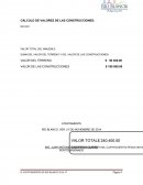 Calculo de valores de construccion