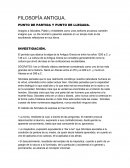 FILOSOFÍA ANTIGUA. PUNTO DE PARTIDA Y PUNTO DE LLEGADA