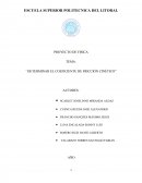 Determinacion del coeficiente de fricción cinético