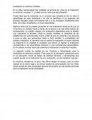 Evaluación en entornos virtuales.