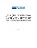 PORQUE DESPIDIERON A CARMEN ARIASTEGUI.