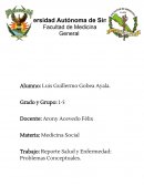 Reporte Salud y Enfermedad: Problemas Conceptuales.