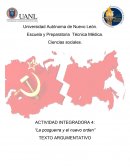 La posguerra y el nuevo orden