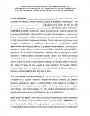 ACTO DE CITACION CIVIL PARA COMPARECER ANTE EL DEPARTAMENTO DE ASUNTOS CIVILES Y FUERZA PUBLICA