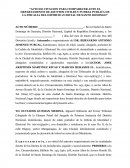 Acto de citacion civil para comparecer ante el Departamento de Asuntos Civiles y Fuerza Publica