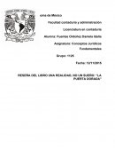 RESEÑA DEL LIBRO UNA REALIDAD, NO UN SUEÑO: “LA PUERTA DORADA”