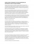 EXPRESE COMO SE ORGANIZAN Y/O ESTAN ORGANIZADOS LOS CONTENIDOS DEL AREA DE LENGUA ESPAÑOLA.