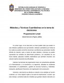 Métodos y Técnicas Cuantitativas en la toma de decisiones