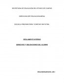 DERECHOS Y OBLIGACIONES DEL ALUMNO CICLO ESCOLAR 2010 – 2011.