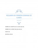 Resumen de mi primer semana de clase
