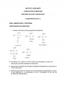 Aminoácidos y proteínas. Cuestionario de ejercicios