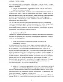 FUNDAMENTOS COMUNICACIÓN II. BLOQUE III: LECTURA TEORÍA LIBERAL. Página 1