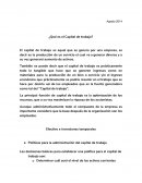 Capital de trabajo ¿Qué es el Capital de trabajo?