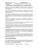HISTORIA DE LA PROGRAMACION DE LA COMPUTADORA.