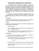 Características tipográficas de la presentación