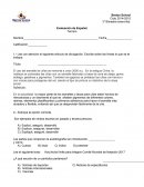 Prueba de español: Tercer grado