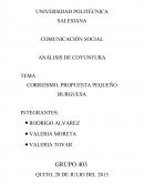 CORREÌSMO, PROPUESTA PEQUEÑO BURGUESA