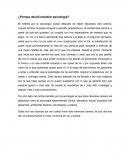 ¿Porque decidí estudiar psicología?