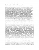 Discriminación hacia los indígenas mexicanos