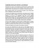 CAMPAÑA ESCOLAR CONTRA LAS DROGAS