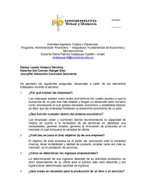 Economia Programa: Administración Financiera - Asignatura: Fundamentos de Economía y Microeconomía. Página 1