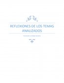 Nesecidades basicas REFLEXIONES DE LOS TEMAS ANALIZADOS