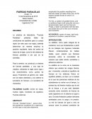 La práctica de laboratorio, “Fuerzas Paralelas”, pretende hallar las condiciones de equilibrio para un cuerpo rígido (en este caso una regla), además determinar de manera empírica la posición resultante, tanto del centro de masa de la regla, como