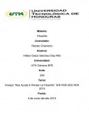 Ensayo “Nos ayuda a pensar la filosofía”