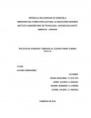 Manual de procedimiento. POLITICA DE ATENCIÓN Y SERVICIO AL CLIENTE FANNY´S MANIA 2414 C.A