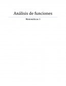 Análisis de funciones Matemáticas 1