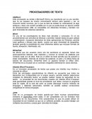 Los procesadores de texto.
