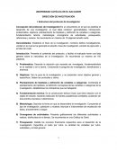 Estructura del protocolo de Investigación.
