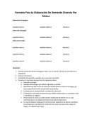 Formato Para La Elaboración De Demanda Divorcio Por Mutuo