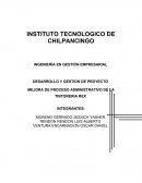 MEJORA DE PROCESO ADMINISTRATIVO DE LA TINTORERIA REX.