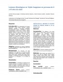 Lesiones Histológicas en Tejido Sanguíneo en personas de 0 a 45 años de edad.