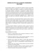 NORMAS DE ETICA DE LA REVISTA INGENIEROS MILITARES