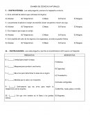 EXAMEN DE CIENCIAS Y MATEMATICAS.