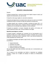 Deporte y discapacidad.. Página 1