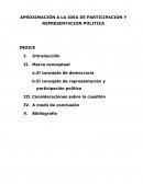 Aproximación sobre participación y representación