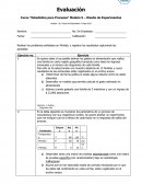 Curso “Estadística para Procesos” Modulo 5 – Diseño de Experimentos