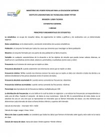PRINCIPIOS FUNDAMENTALES DE ESTADISTICA.. Página 1